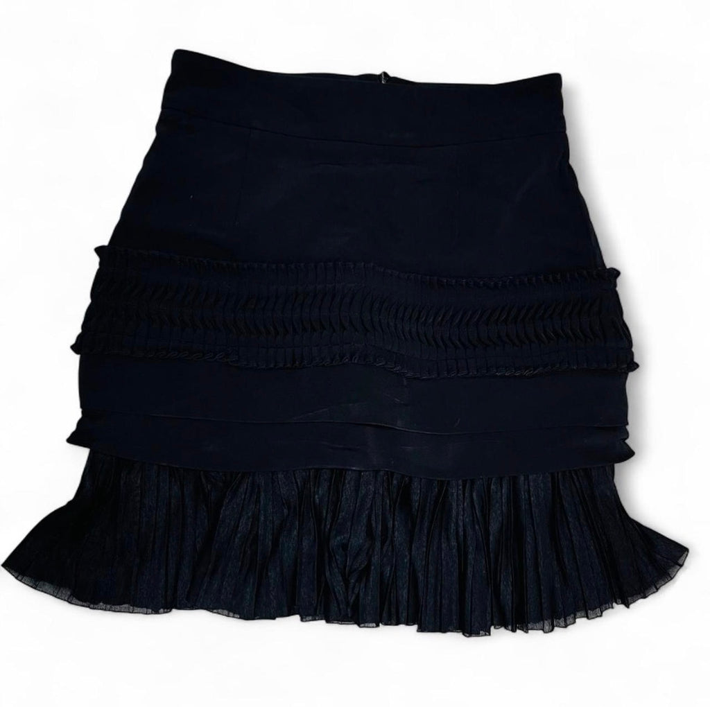 DONATA DAVIDOFF Black Ruffled Skirt