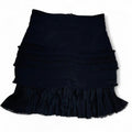 DONATA DAVIDOFF Black Ruffled Skirt