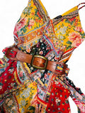PLEIN SUD sheer silk handkerchief dress